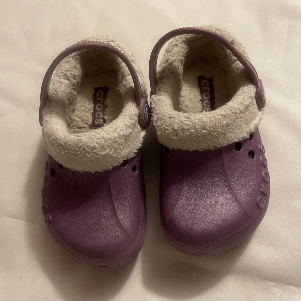 CROCS Kids Purple Slippers